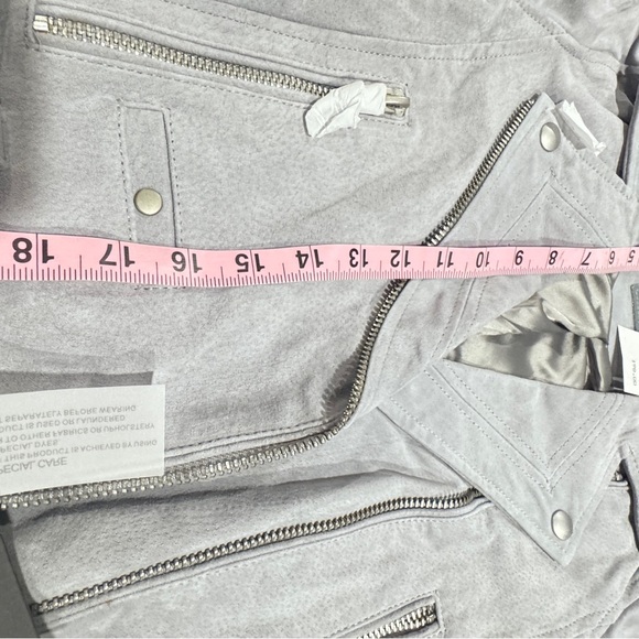 Blank NYC Women's Cloud Grey Leather Jacket - Picture 8 of 10